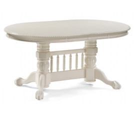 Деревянный стол Кантри 160 овальный крем