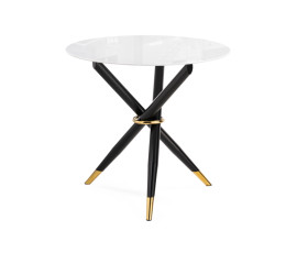 Стеклянный стол Rock 100х75 white / black