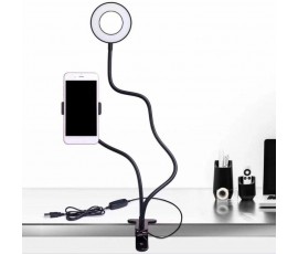 Держатель для телефона на прищепке с подсветкой Professional Live Stream