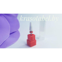 Керамическая фреза конус с красной насечкой